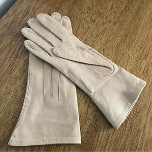 Cream Buttery Soft Leather Gloves Made in England